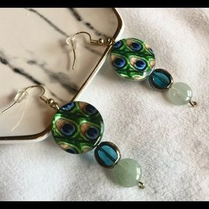 Peacock Earrings (Handmade)
